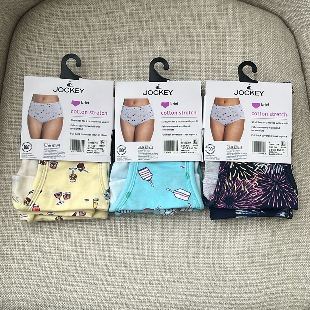 7/L, Jockey Cotton Stretch Boxer Briefs Trio - Picture 2 of 4